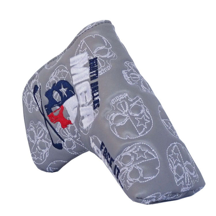 custom golf putter cover blade style covers personalized gift - gray skull