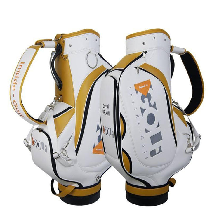 golf professionals choice custom golf tour bag with business logo and player's name
