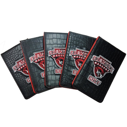 Custom golf yardage book cover personalized with name, logo and colors
