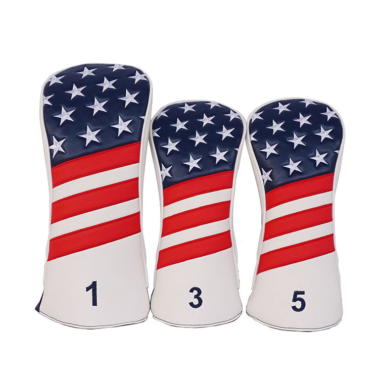personalized club headcovers USA flag theme stars and stripes design